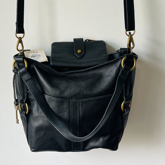 Fossil Handbags - Fossil Sam Shopper Tote & Wallet in Black NWT
